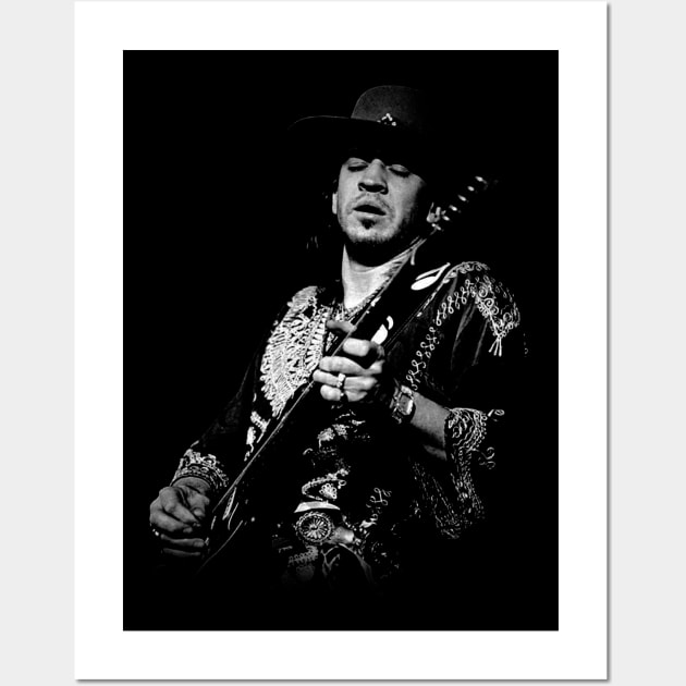 Texas Flood of Guitar Celebrate the Iconic Music of Stevie Ray Vaughan with a Stylish T-Shirt Wall Art by QueenSNAKE